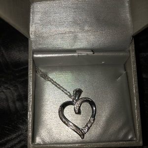 Brand New Zales Diamond Accent Heart Pendent
